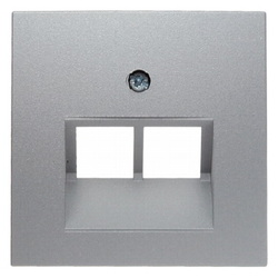 ELEMENT CENTRALNY DO GNIAZDA PRZYŁĄCZENIOWEGO UAE PODWÓJNEGO ALU B.KWADRAT/B.7  - 14091404 - HAGER - BERKER