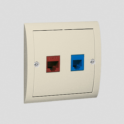 GNIAZDO KOMPUTEROWE RJ45 KAT.5E +GNIAZDO TELEFONICZNE RJ12 BEŻ SIMON CLASSIC - M5T/12 - KONTAKT SIMON