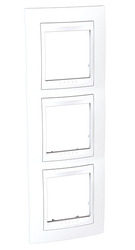 RAMKA POTRÓJNA PIONOWA BIEL POLARNA UNICA PLUS  - MGU6.006V.18 - SCHNEIDER ELECTRIC