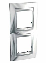 RAMKA PODWÓJNA PIONOWA CHROM UNICA TOP  - MGU66.004V.010 - SCHNEIDER ELECTRIC