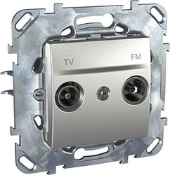 GNIAZDO ANTENOWE RTV KOŃCOWE ALUMINIUM UNICA  - MGU50.451.30Z - SCHNEIDER ELECTRIC