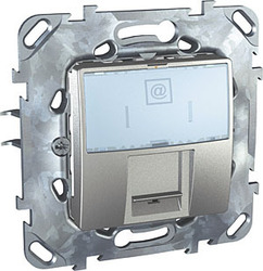 GNIAZDO KOMPUTEROWE KAT.5 UTP ALUMINIUM UNICA TOP/MERTEN  - MGU50.421.30Z - SCHNEIDER ELECTRIC