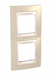 RAMKA PODWÓJNA PIONOWA RÓŻ PIASKOWY UNICA PLUS - MGU6.004V.567 - SCHNEIDER ELECTRIC