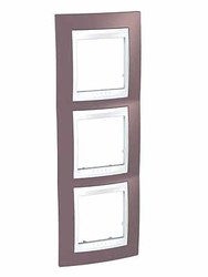 RAMKA POTRÓJNA PIONOWA RÓŻ WRZOSOWY UNICA PLUS  - MGU6.006V.876 - SCHNEIDER ELECTRIC