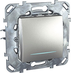 ŁĄCZNIK SCHODOWY Z PODŚWIUETLENIEM ALUMINIUM UNICA TOP  - MGU50.203.30NZ - SCHNEIDER ELECTRIC