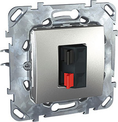 GNIAZDO GŁOŚNIKOWE POJEDYNCZE ALUMINIUM UNICA TOP/MERTEN  - MGU50.486.30Z - SCHNEIDER ELECTRIC