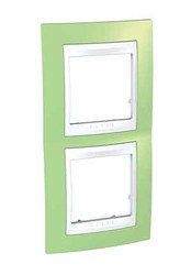 RAMKA PODWÓJNA PIONOWA ZIELEŃ OLIWKOWA UNICA PLUS - MGU6.004V.863 - SCHNEIDER ELECTRIC