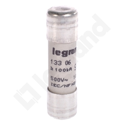 WKŁADKA BEZPIECZNIKOWA 6A 10X38 CYLINDRYCZNA CHARAKTERYSTYKA GG ZWŁOCZNA - 013306 - LEGRAND