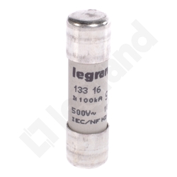 WKŁADKA BEZPIECZNIKOWA 16A 10X38 CYLINDRYCZNA CHARAKTERYSTYKA GG ZWŁOCZNA - 013316 - LEGRAND