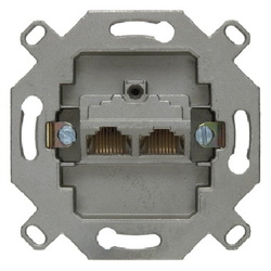 one.platform Mechanizm gniazda komputerowego UAE podwójnego (RJ45), ekranowane, kat.6a iso - 4587 - HAGER - BERKER