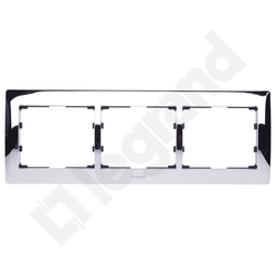 RAMKA POTRÓJNA POZIOMA CHROME SISTENA LIFE - 771933 - LEGRAND