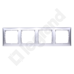 RAMKA POCZWÓRNA POZIOMA ALUMINIUM VALENA - 770154 - LEGRAND