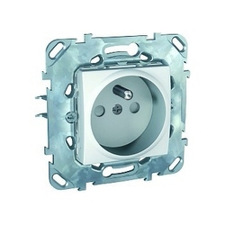 GNIAZDO POJEDYNCZE Z UZIEMIENIEM BIEL POLARNA UNICA  - MGU50.039.18Z - SCHNEIDER ELECTRIC
