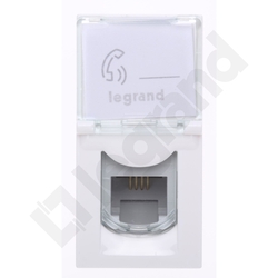 GNIAZDO TELEFONICZNE RJ11 - 1 MODUŁ 4 STYKI BIAŁE MOSAIC - 078730 - LEGRAND