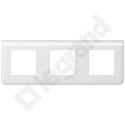 RAMKA POTRÓJNA POZIOMA 2 MODUŁY 3X2 BIAŁA MOSAIC - 078806 - LEGRAND
