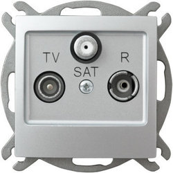 GNIAZDO ANTENOWE RTV-SAT SREBRO IMPRESJA - GPA-YS/m/18 - OSPEL
