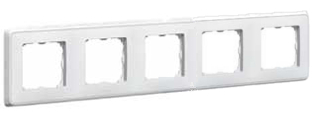 RAMKA PIĘCIOKROTNA POZIOM/PION BIAŁA CARIVA - 773655 - LEGRAND