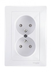 GNIAZDO PODWÓJNE Z UZIEMIENIEM MODUŁ BIAŁE SEDNA - SDN2800621 - SCHNEIDER ELECTRIC