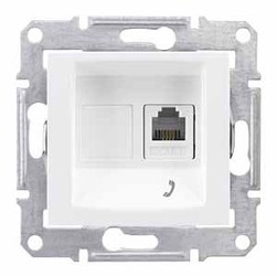GNIAZDO TELEFONICZNE MODUŁ BIAŁE SEDNA - SDN4101121 - SCHNEIDER ELECTRIC