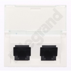 GNIAZDO KOMPUTEROWE PODWÓJNE 2M 2XRJ45 KAT.6 UTP MOSAIK - 076502 - LEGRAND