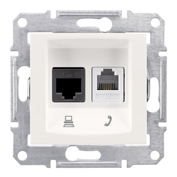 GNIAZDO TELEFONICZNO-KOMPUTEROWE KAT. 5E KREM SEDNA - SDN5100123 - SCHNEIDER ELECTRIC