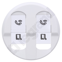 PLAKIETKA DO GNIAZD PODWÓJNYCH RJ45 BIAŁA CELIANE - 068252 - LEGRAND