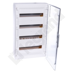 ROZDZIELNIA METAL 4X18 MODUŁY N/T IP40 LISTWA PRZYŁ N+PE DRZWI PRZEZ XL3125 - 401659 - LEGRAND
