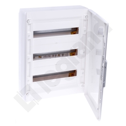 ROZDZIELNIA TWORZYWO 3X18 MODUŁY N/T IP40 LISTWA PRZYŁ N+PE DRZWI BIAŁE XL3 125 - 401648 - LEGRAND
