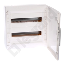 ROZDZIELNIA TWORZYWO 2X18 MODUŁY N/T IP40 LISTWA PRZYŁ N+PE DRZWI BIAŁE XL3 125 - 401647 - LEGRAND