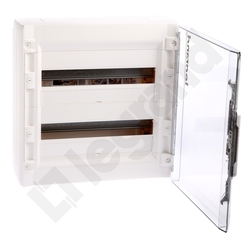 ROZDZIELNIA TWORZYWO 2X18 MODUŁY N/T IP40 LISTWA PRZYŁ N+PE DRZWI PRZEZR XL3 125 - 401657 - LEGRAND