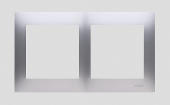 RAMKA PODWÓJNA UNIWERSALNA - IP20 / IP44 SREBRNY MAT SIMON 54 - DR2/43 - KONTAKT SIMON