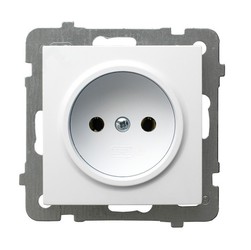 GNIAZDO POJEDYNCZE BIAŁE AS - GP-1G/m/00 - OSPEL