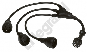PRZEDŁUŻACZ TRÓJDZIELNY 1/3X2P+Z 0.8M - 50577 - LEGRAND