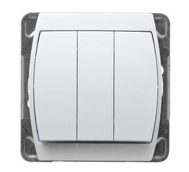 ŁĄCZNIK POTRÓJNY BIAŁY GAZELA - ŁP-13J/M/00 - OSPEL