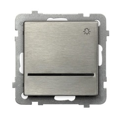 ŁĄCZNIK ZWIERNY ŚWIATŁO STAL INOX Z PODŚWIETLENIEM NIEBIESKIM SONATA - ŁP-5RMS/M/37 - OSPEL