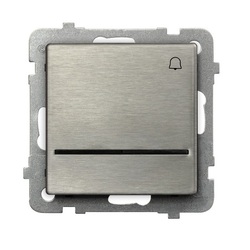 ŁĄCZNIK ZWIERNY DZWONEK STAL INOX Z PODŚWIETLENIEM NIEBIESKIM SONATA - ŁP-6RMS/M/37 - OSPEL