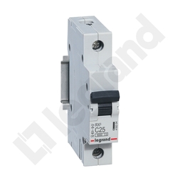 WYŁĄCZNIK NADPRĄDOWY C 25A 1 POLOWY CHARAKTERYSTYKA C RX3 - 419204 - LEGRAND