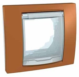 RAMKA POJEDYNCZA IP44 UGIER POMARAŃCZOWY UNICA PLUS  - MGU61.002.869 - SCHNEIDER ELECTRIC