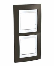 RAMKA PODWÓJNA PIONOWA UMBRA KAKAOWA UNICA PLUS  - MGU6.004V.871 - SCHNEIDER ELECTRIC