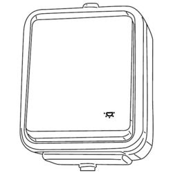 PRZYCISK "ŚWIATŁO N/T IP44 CZARNY CEDAR WNT-102C - WNT102C05 - SCHNEIDER ELECTRIC