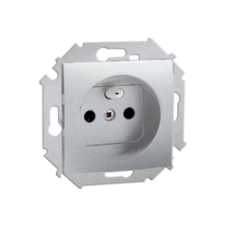 GNIAZDO POJEDYNCZE Z UZIEMIENIEM (MODUŁ) 16A 250V ZACISKI ŚRUBOWE ALUMINIUM SIMON 15  - 1591408-026 - KONTAKT SIMON