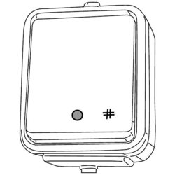ŁĄCZNIK KRZYŻOWY Z PODŚWIETLENIEM N/T IP44 CZARNY CEDAR WNT-700CS  - WNT700CS05 - SCHNEIDER ELECTRIC