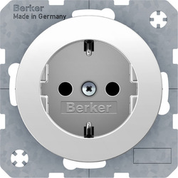 GNIAZDO SCHUKO SAMOZACISKI BIAŁY POŁYSK R.1/R.3  - 47232089 - HAGER - BERKER
