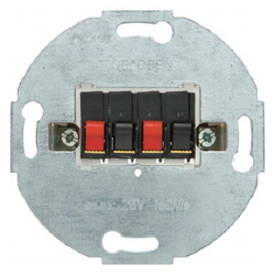 GNIAZDO GŁOŚNIKOWE STEREOFONICZNE PODWÓJNE ANTRACYT ONE PLATFORM - 457305 - HAGER - BERKER
