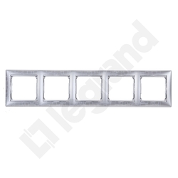 RAMKA PIĘCIOKROTNA ALUMINIUM KUBIZM VALENA  - 770345 - LEGRAND