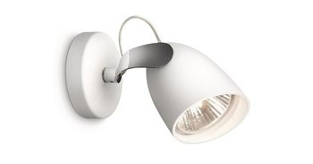 OPRAWA DOMOWA KINKIET 75W IP20 GU10 Z ŹRÓDŁEM 75W EEL=D CATALPA WHITE - 563203116 - PHILIPS ŹRÓDŁA