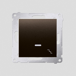 ŁĄCZNIK SCHODOWY Z PODŚWIETLENIEM LED (MODUŁ) 10AX 250V SZYBKOZŁĄCZA BRĄZ MAT SIMON 54 - DW6L.01/46 - KONTAKT SIMON
