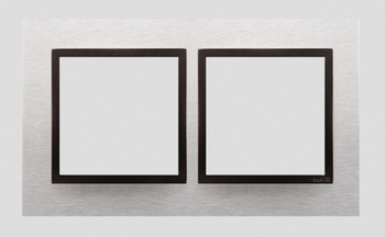 RAMKA PODWÓJNA NATURE-METAL INOX YANG IP20/IP44* SIMON 54 NATURE - DRN2/76 - KONTAKT SIMON