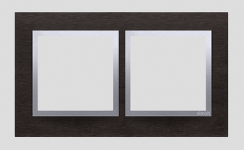 RAMKA PODWÓJNA NATURE-METAL INOX YIN IP20/IP44* SIMON 54 NATURE - DRN2/78 - KONTAKT SIMON