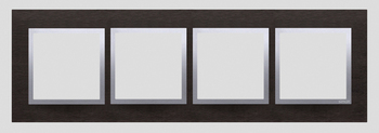 RAMKA POCZWÓRNA NATURE-METAL INOX YIN IP20/IP44* SIMON 54 NATURE - DRN4/78 - KONTAKT SIMON